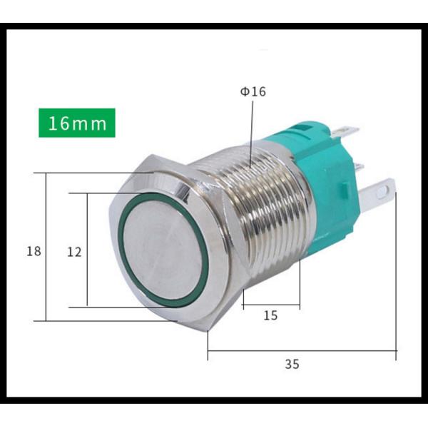 IP66 RoHS Waterproof Keyboard Button LED Illuminated Metal Button