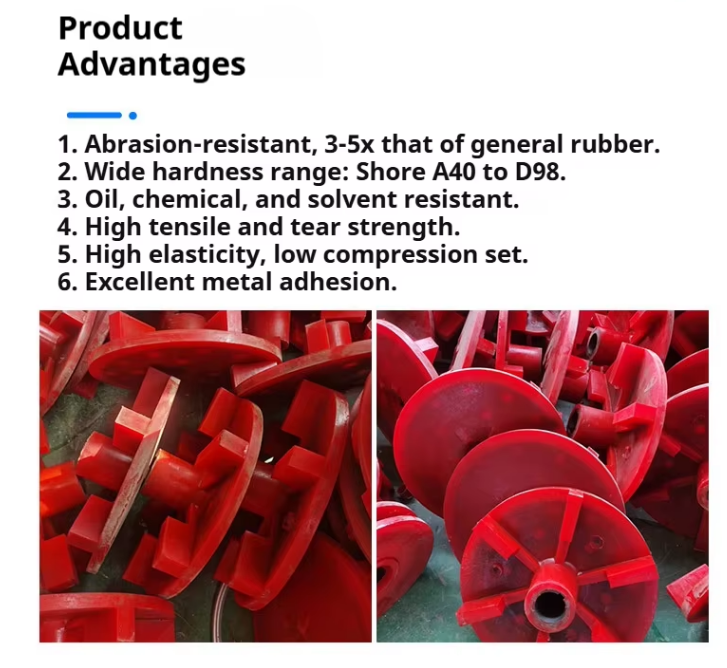 Custom Urethane Casting Rotor Stator for Flotation Machines with Durable Impeller Cover and High Wear Resistance