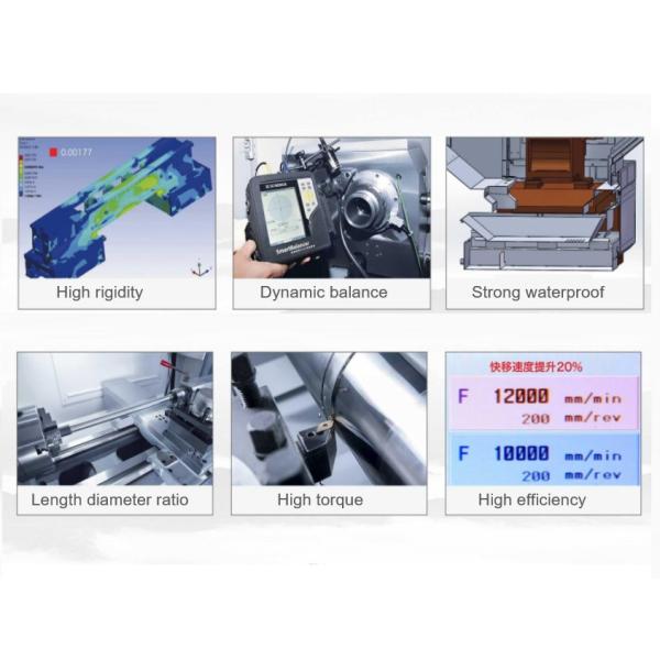 CAK80135 CNC Lathe Machines High Torque Metal Processing Machine
