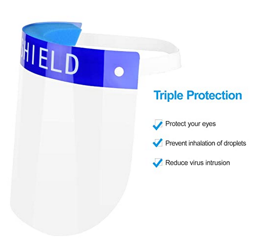 face+ shield mask with plastic shield visors disposable protection face shield