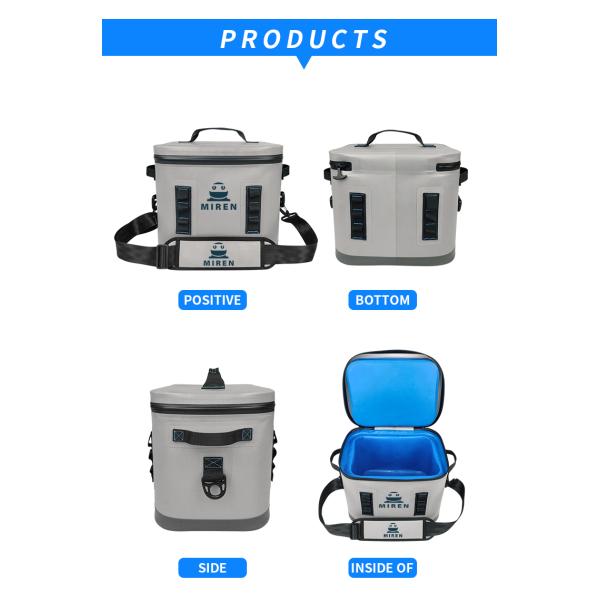 14L Square Soft Cooler , Lightweight Cooler Backpack Water Resistant