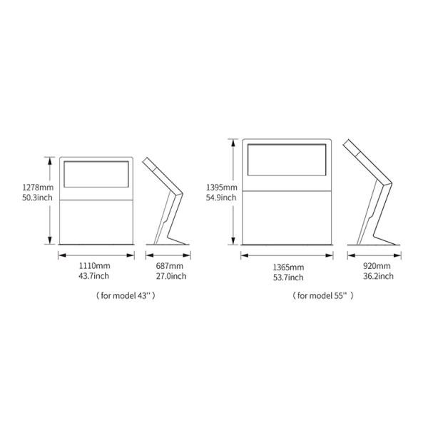 8ms Interactive Touch Screen Digital Signage , 10 Points Standalone Digital Signage