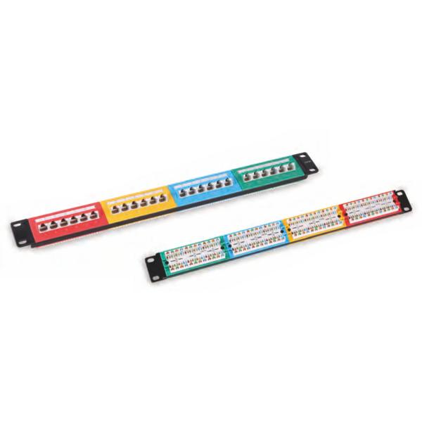 24/48 Ports Cat5e Compatible 1U Rackmount Patch Panel for Data Center Rack Mount