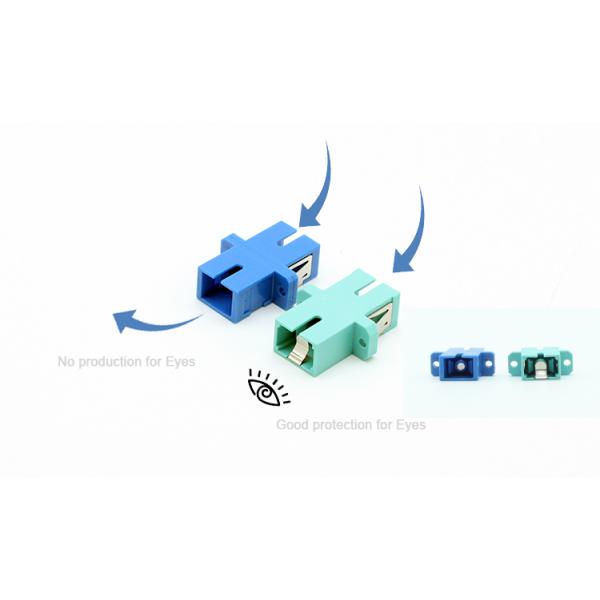 High Repeatability SC Simplex Fiber Optic Connector Adapters For SM MM OM3 OM4