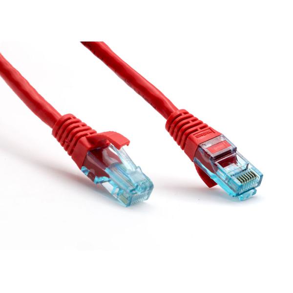 Cat5e Ethernet Patch Cable 3 Feet - Snagless RJ45 Computer LAN Network Cord Red