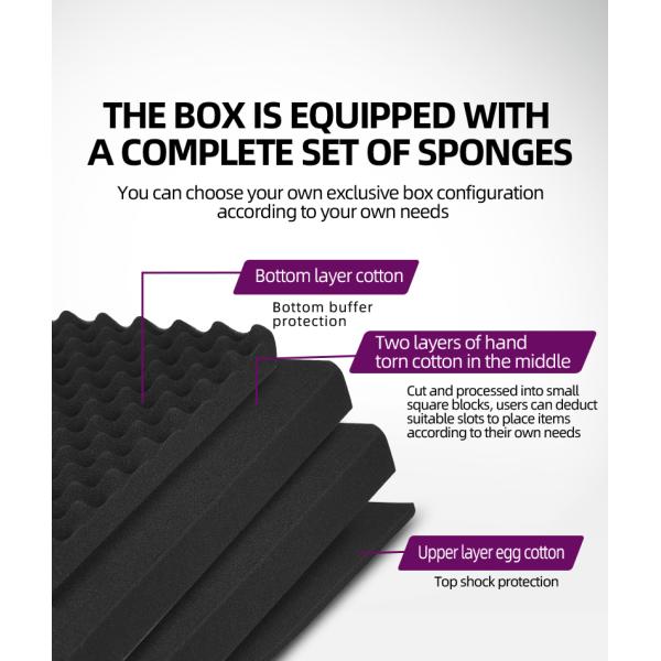 Custom IP67 Waterproof Tool Case with High-Density Sponge and Customizable Foam Insert EM-3717