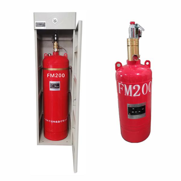 Red FM200 Cabinet Fire Suppression System For Fire Protection Level A B C Fires Max Filling Rate 0.95kg/L