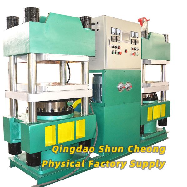 Double-plate vulcanizing machine front view