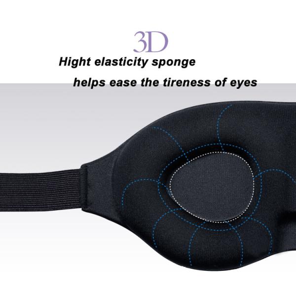 Mens Light Blocking 3D Sleeping Eye Mask For Bedtime Sleep Polyester