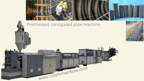 Automatic PE / HDPE Plastic Carbon Spiral Corrugated Pipe Making Machine with Stable Output and Continuous Winding System