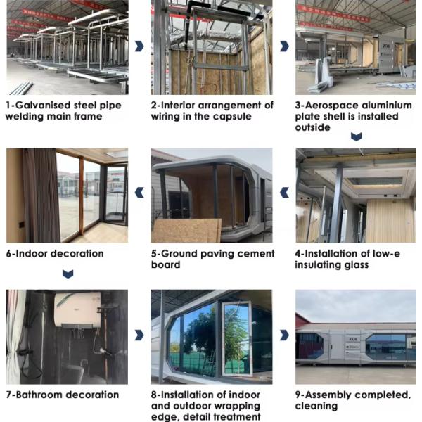 Luxury 20ft 40ft Modern Shipping Container Prefab Modular Smart Two-Storey Apple Capsule Cabin House Sandwich Panel Supermarket