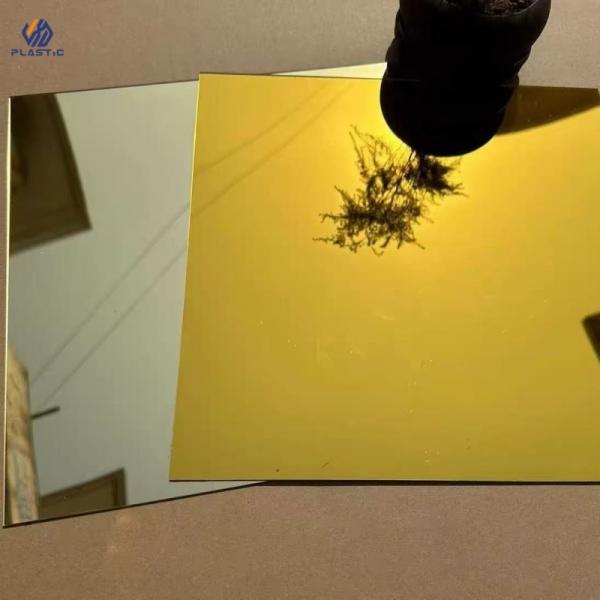 Gold Mirror Acrylic Sheet Back With Glue