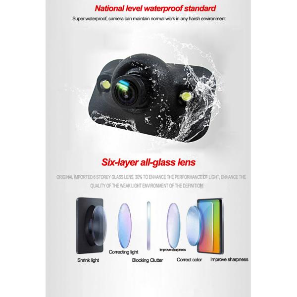 IP 67 Waterproof HD Car Security Camera , Vehicle DVR Camera System 140 Degree View Angle
