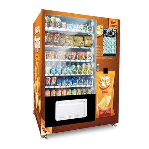 Food And Lunch Box Vending Machine With Double Tempered Glass Door, Payment