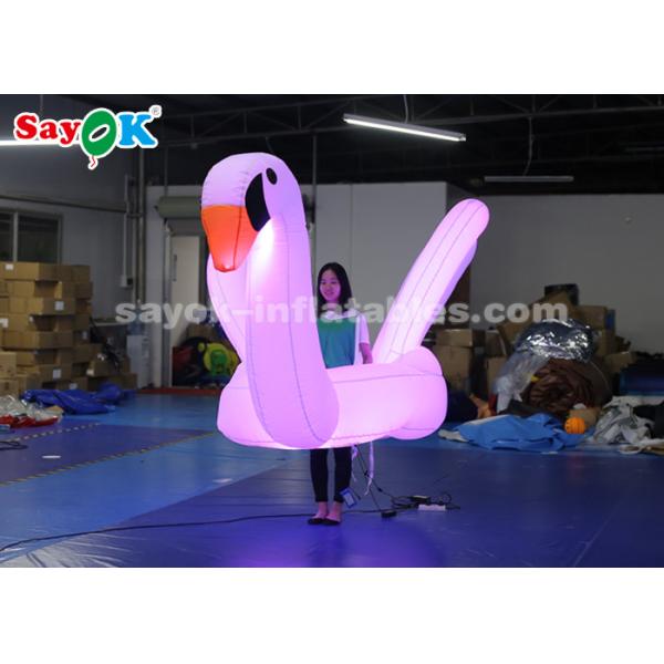Inflatable Yard Decorations Blue Inflatable Swan Model With Shoulder Strap To Carry For Stage Procession