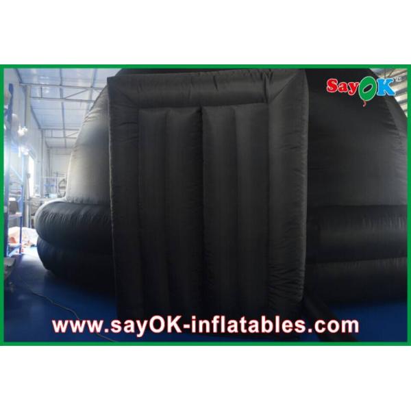 Black Inflatable Planetarium , Durable Inflatable Projection Tent Mobile Cinema