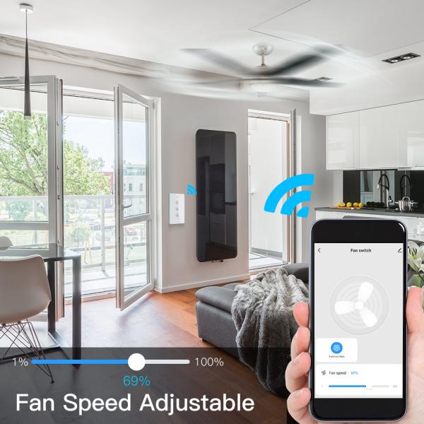 Timing Function Smart Switch For Fan Voice Control Wifi Ceiling Fan switch