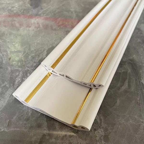 Flooring Accessory Fireproof SPC Skirting Handscraped Deep Embossed EIR