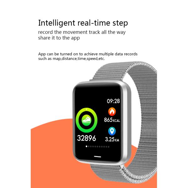 1.3inch Sport Touchscreen Smartwatch Reloj Inteligent SLIDER Square Dial