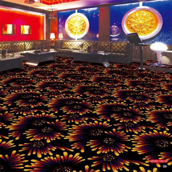 Fluorescent Commercial Floor Tile D Firework Pattern Jacquard Style