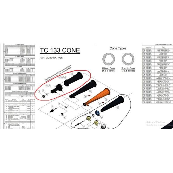Tc/Sc133 Low Consistency Centrifugal Cleaner