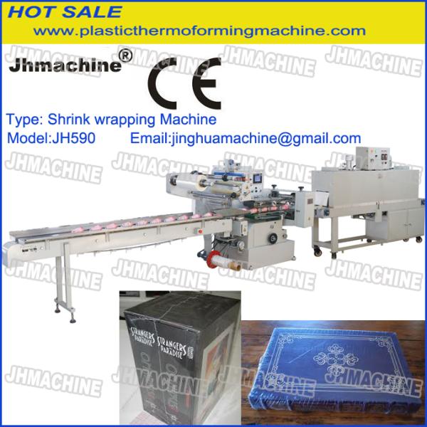 Note book Auotmatic shrink wrapping /flow Pack Machine With Strink Tunnel CE Standard