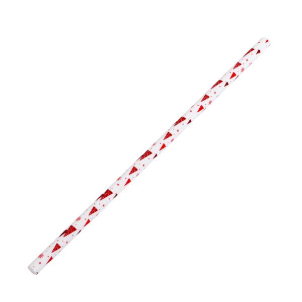 Customized Request Disposable Straw for Custom Mixed Colored Christmas Paper Straw