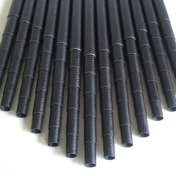 Matte Plain Weave Twill Carbon Fiber Telescoping Tubes