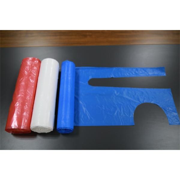 Customized Size Disposable Polythene Aprons Flat Packing Or On Roll Packing