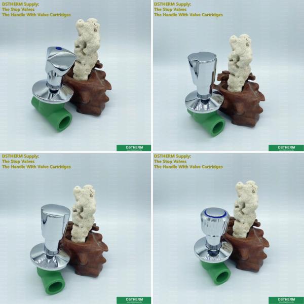 Triangle Handle PPR Stop Valve Connecting Pipe Plastic Stop Valve For Cold Hot Water Switching