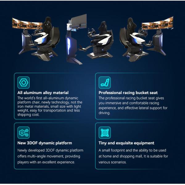 Professional 9D VR Simulator Set Dynamic Motion Drive Racing Cars Simulator