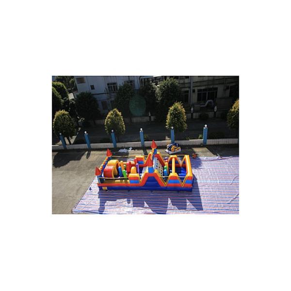 Inflatable Challenging Obstacle Course With Bright Colored For Rental