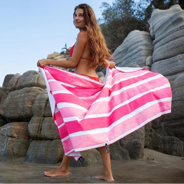 Wholesale Customised Quick Dry Microfiber Solid Sublimation Sand Less Beach Towel