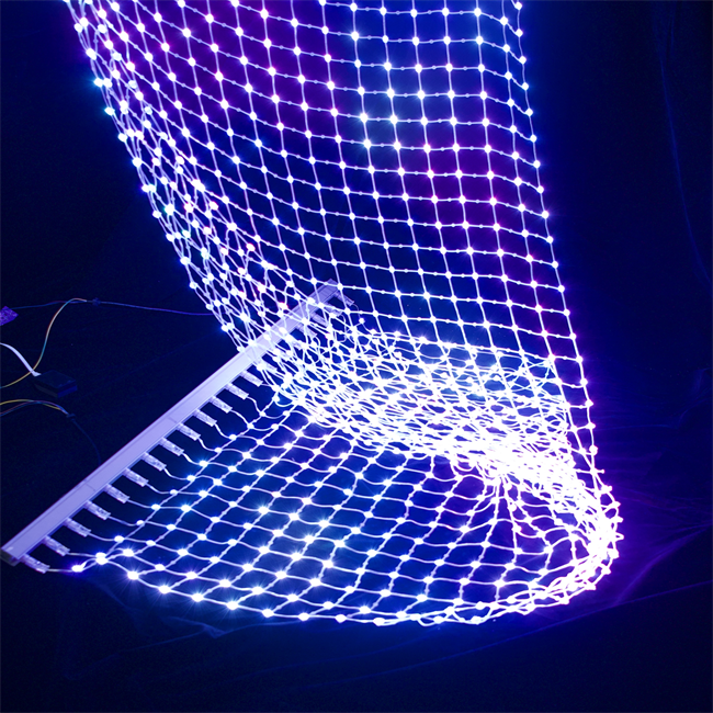 P15 High Brightness RGB Drone Flying LED Screen Mesh IP67 Waterproof Programmable