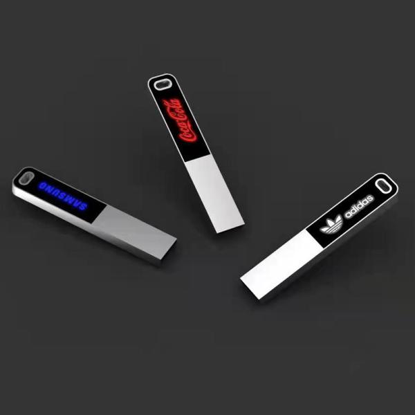 Laser Logo Shinny LED Light Usb Flash Drive 2.0 High Quality Full Memory