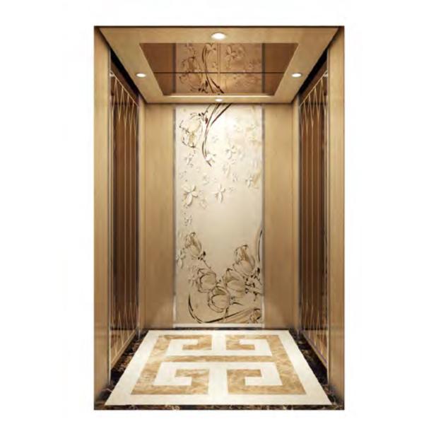 PVC Floor Etching Stainless Steel Elevator Lift Cabin Decoration