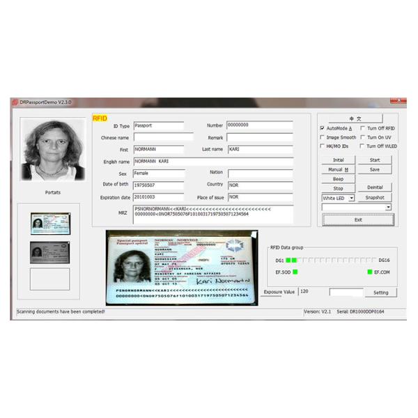 MEPR300+ Full Page Passport Reader Document Reader by OCR MRZ & RFID & QR Code Customized Service OEM