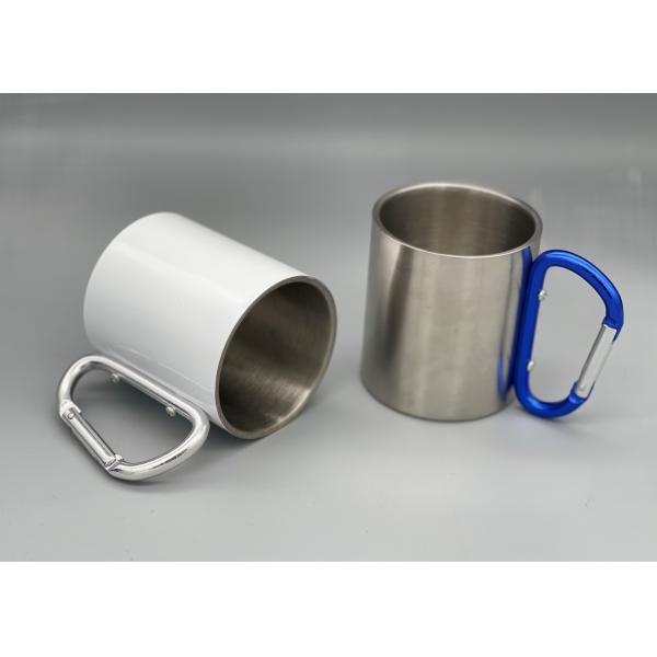 Double Walled Insulated Silver 250ml Camping Cups