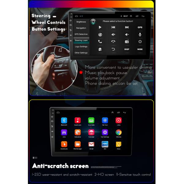 10 Inch Android Auto Head Unit Car Android Full Touch Navigation System 1024x600