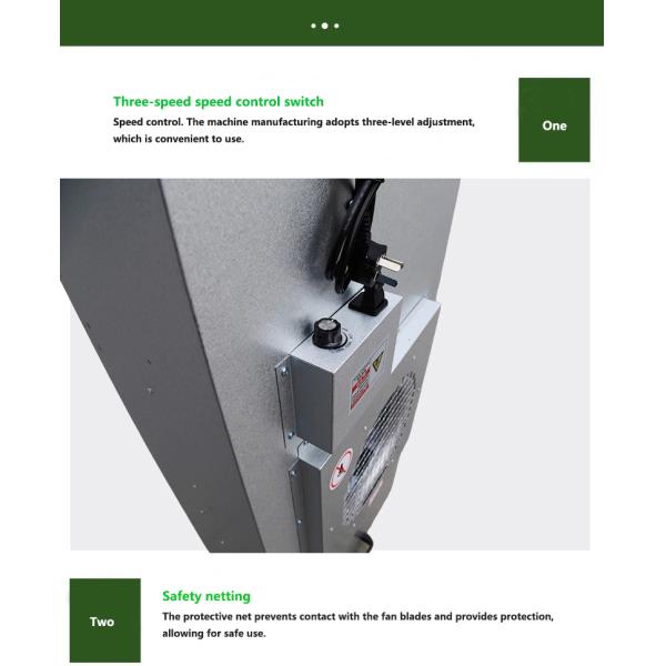 Customizable FFU air filter unit, equipped with a rated air flow of 1000 cubic meters per hour, with a galvanized outer frame on the surface, suitable