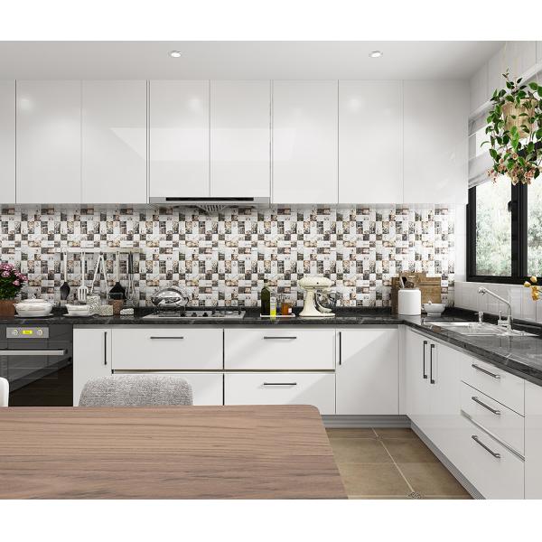 30x30cm Antibacterial Ceramic Rustic Tile White Brown