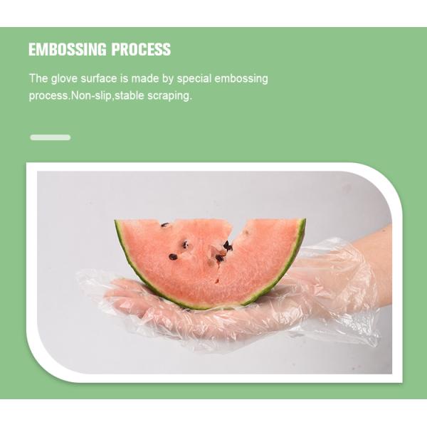 Waterproof Disposable Plastic Gloves For Kitchen Baking Customized Size 70-100g Oil Resistant