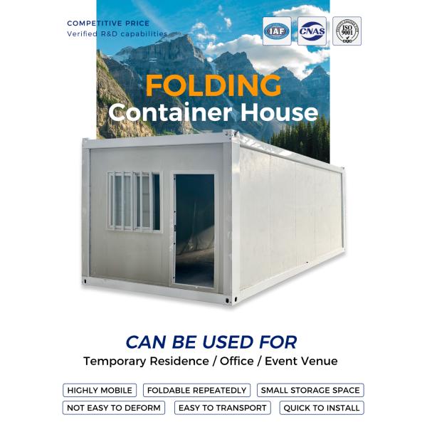 Multi-function 20ft Foldable Container House Aluminum Window Portable and Rust Moisture Proof for Outdoor Bedroom