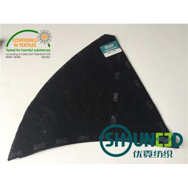 Black Men Garment Shoulder Padding With Polyester / Cotton / Glue
