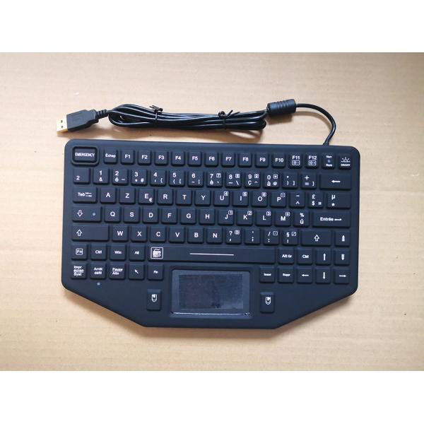 MIL-STD 461 rugged keyboard with 88 keys and touchpad mouse for tablet