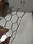 Green Color Galvanized Hexagonal Wire Netting , Decorative Chicken Wire Mesh