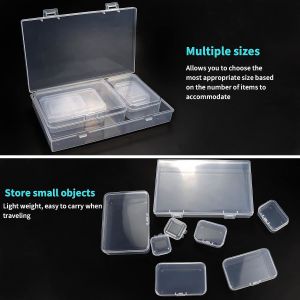 Rectangular Empty Mini Clear Plastic Organizer Storage Box Containers With