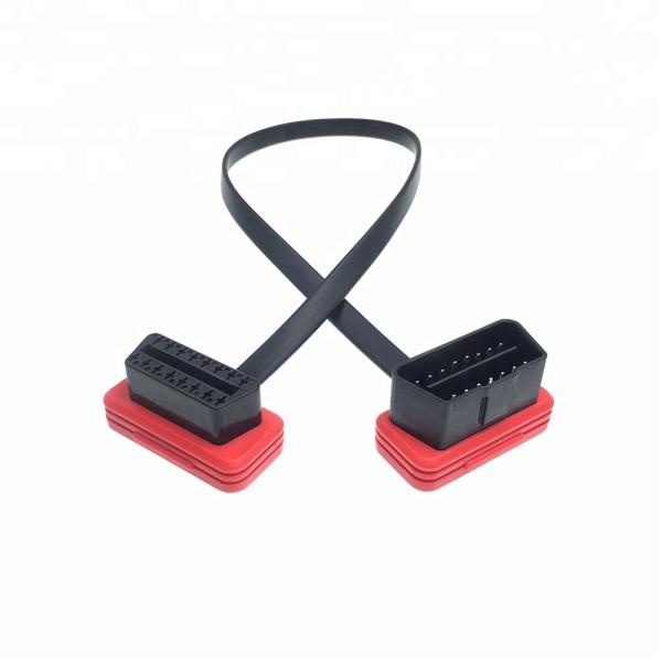 24 Inch Customizable Cable Length OBD2 Diagnostic Extension Cable for GPS Tracker Diagnosis
