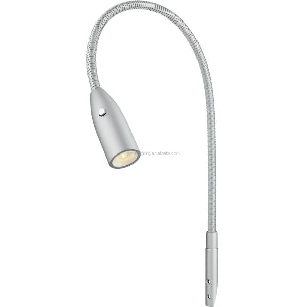 Flexible LED Bed Reading Light with Wall Mount Base and Adjustable Color Temperature 2700-65