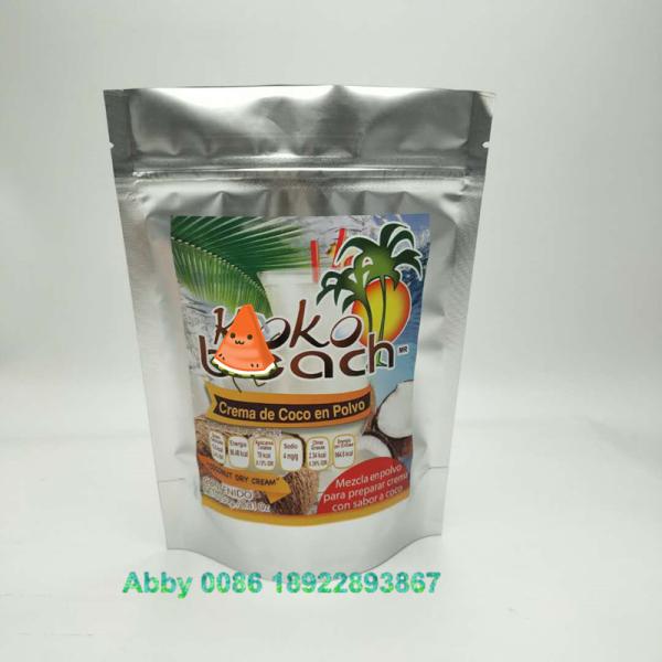Transparent Window Plastic Pouches Packaging For Coconut Sugar Sachet